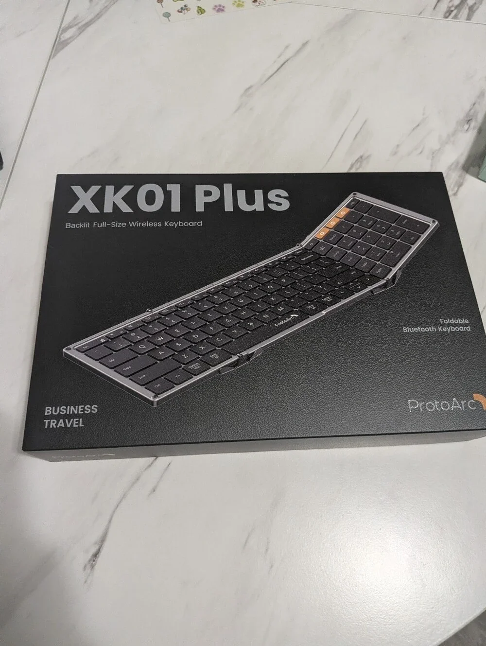 Backlit Tri-Fold Keyboard, Full-Size, Black, Number Pad